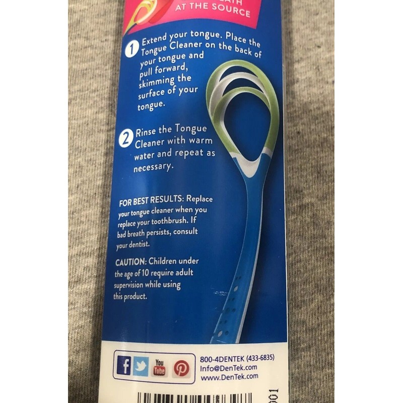 DenTek Tongue Cleaner & Scraper Mouthwash Blast Mint Fights Bacteria