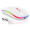 Wireless Mouse USB-A/Type-C 2-in-1 Receiver, Silent Mouse Wireless with Jiggler