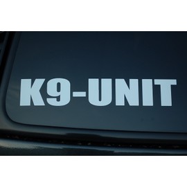 K9 Unit Police Dog Vinyl Sticker Decal (V172) K-9 Choose Color!! Law Enforcement (24" x 4", White)