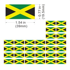 Womaha 30 Sheets Jamaica Flag Temporary Tattoos Fans Face Tattoo Stickers for Adults Kids Group Activity Props