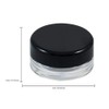 Houseables 3 Gram Jar, 3 ML Jar, BPA Free, Black,