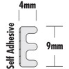 STORMGUARD White 05SR033010MW 10m EPDM 'E' Profile Self-Adeshive Rubber Draught
