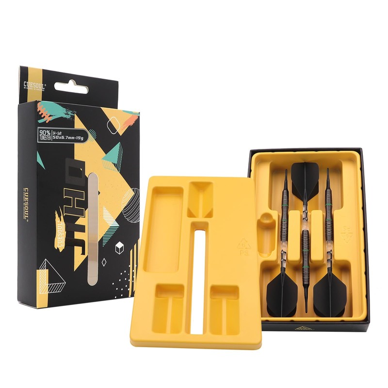 CUESOUL JIHO S4 19g Soft Tip 90% Tungsten Dart Set