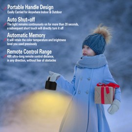 Adeptus Mechanicus LED Wall Lights with Remote, Rechargeable Battery Operated Wall Light for Bedroom Bedside, Wireless 3 Color Temperatures & Dim 360°Rotation Cordless Wall Lamps with Handle, Black