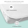 2 x Fitted Sheets Made of 100% Cotton with Elastic