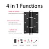 3 Pack Self Closing Door Hinge,5.8 Inch Spring Loaded Hinges,