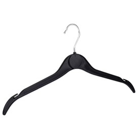 The Hanger Store 20 Black Plastic Coat Hangers for Tops, Dresses & Shirts