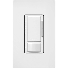 Lutron Maestro LED+ Motion Sensor/Dimmer Switch | 150W LED | Single Pole/Multi-Location | MSCL-OP153M-SW | Snow