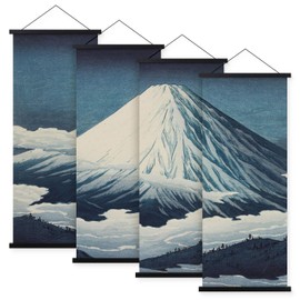 Ywlake Set of 4 Tenugui Tapestry Stick Magnet 35cm Width Poster Hanger B3 Wooden Poster Frame Poster Hanging Frame Wood Frame Suitable for Photo, Map, Print, Washcloth, Poster, Home Decoration(35cm