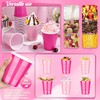 KesaPlan 100PCS 18 oz Plastic Cups, Party Cups Light Pink