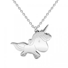 SoulCats Unicorn necklace with or without matching stud earrings, Stainless Steel, No Gemstone