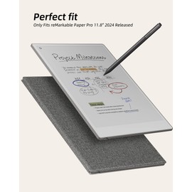 WALNEW Case for reMarkable Paper Pro, Slim Lightweight Protective Cover with Pen Clasp, Auto Sleep/Wake Book Folio Cover for reMarkable Paper Pro 11.8" (2024 Released) (Gray)
