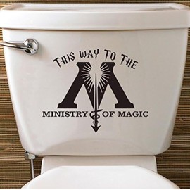 Epic Modz Inspired Ministry Of Magic Toilet Vinyl Decal Sticker Wall Door Loo