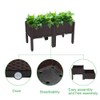 Outdoor 2Pcs Plastic Raised Garden Bed Self-Watering Plastic Planter Garden