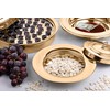 Steadfast Selections - (Offering Plate Red) Premium Gold Stainless Steel