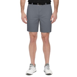 PGA TOUR Men's Performance Golf Shorts 8 Inseam with Active Waistband, Moisture-Wicking, Sun Protection, Quiet Shade