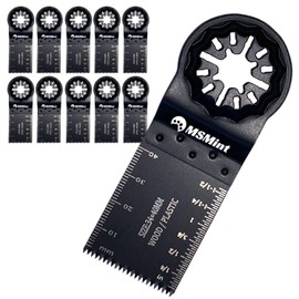 MSMint Star Lock Compatible Multi Tool Replacement Blade for Makita Bosch High Coke Hitachi hikoki Black Decker tm52 (For Wood/HCS 10 Piece Set)