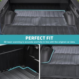 unbranded 5.5FT Truck Bed Mat Cargo Liner For 2015-2024 Ford F-150 Black TPE All Weather