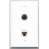 RiteAV 1 x 3.5mm Audio Headphone Jack and 1 Cat5e