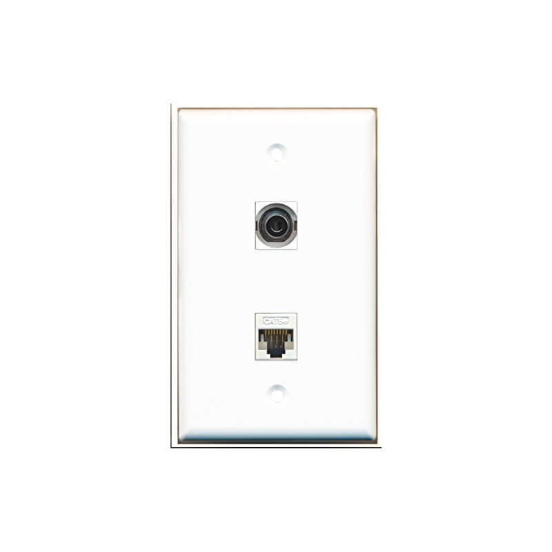 RiteAV 1 x 3.5mm Audio Headphone Jack and 1 Cat5e