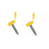 Number Plate Screws & Caps Kit 6PC Yellow Black White