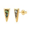 18K Gold-Plated 925 Sterling Silver Hypoallergenic Dainty Abalone Shell Triangle