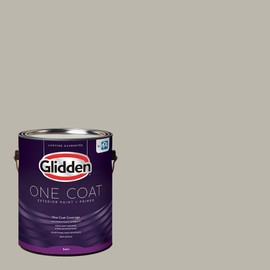 Glidden Exterior Paint + Primer: Gray/Ghost Writer, One Coat, Satin, 1-Gallon