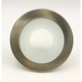 METRO LIGHTING 2 Pack 4" Recessed Can Light 120V Shower Trim Frosted Clear Lens Brushed Nickel