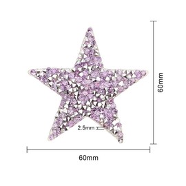 PandaHall 10 Pieces 10 Colours Star Crystal Glitter Rhinestone Sticker Iron on Sticker Bling Star Patches for Dress Home Decoration Mixed Colours
