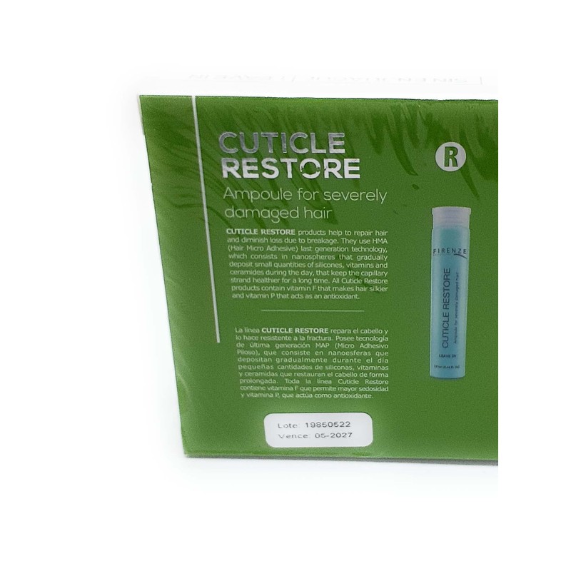 Firenze Professional Cuticle Restore Leave In Ampoule for Severe Damaged