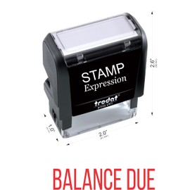 StampExpression - Balance Due Office Self Inking Rubber Stamp - Red Ink (A-5223)