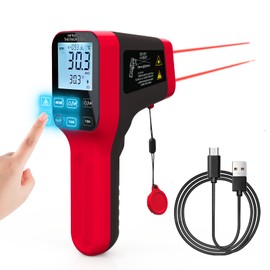 Smart Infrared Thermometer Gun - Accurate Digital Laser Temperature Gauge for NCV Temps Gun Measurement from -58℉~2912℉ with 30:1 Ratio and 0.25s Fast Response Time