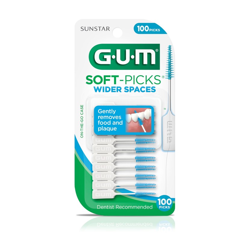 GUM Soft-Picks Wide Space, Easy to Use Dental Picks for