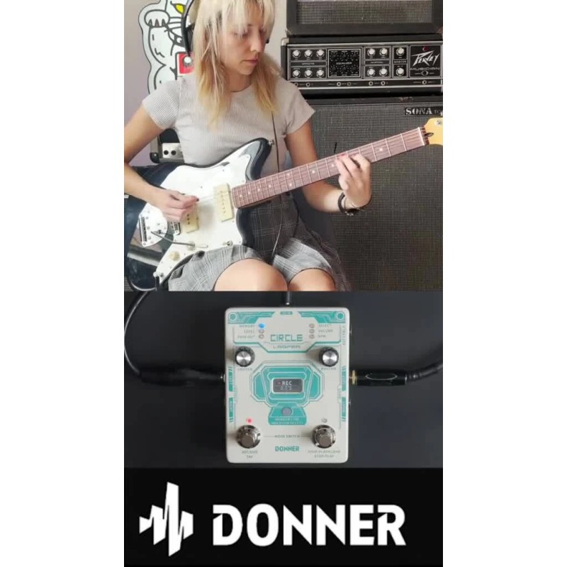 Donner Circle Looper Effects Pedal Drum With Machine Tempo 40