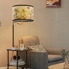Mewutal Drum Lampshade Bird Pattern Chandelier Lamp Shade Removable Lamp