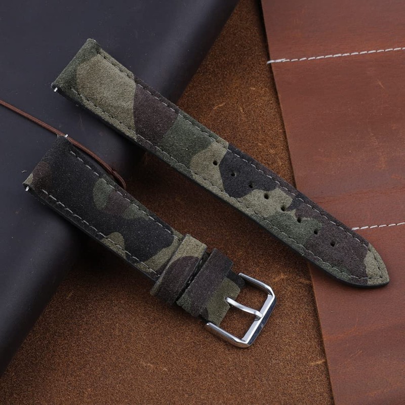 Onthelevel Camouflage Watch Band, 0.7 inch (18 mm), 0.8 inch