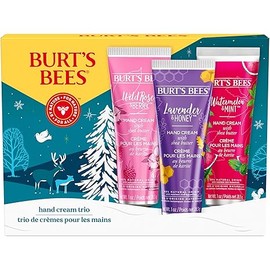 Burt's Bees Valentines Day Gifts Hand Cream Trio – 3-Piece Gift Set with Shea Butter in Lavender Honey, Watermelon Mint & Wild Rose Berry