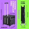 SUBICOO Folding Utility Cart Portable Rolling Crate Handcart Shopping Trolley