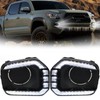 PGTOPONE Switchback White/Amber LED Front Fog Daytime Running Lamp w/Dynamic