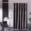 HYAWGE Velvet Dark Grey Shower Curtains for Bathroom,260 GSM Heavy
