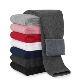 Somaibo Girls Fleece Lined Leggings Thick Winter Warm Cotton Pants Thermal Tights for Kids 10-11 Years Dark Gray