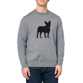 Mr. Turk Men's Crewneck Pullover, Heather Grey