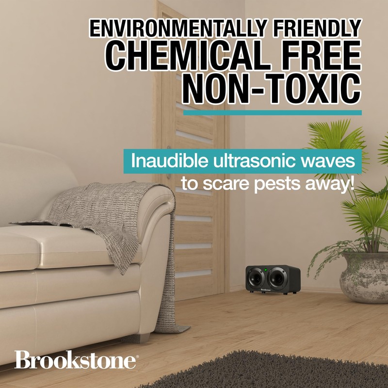 Brookstone Ultrasonic High-Frequency Repeller – Dual Speaker Sound Technology |
