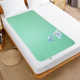 Extra Large 86 x 132cm Washable Underpads (1 Pack), JOMWEN Waterproof Reusable Heavy Absorbency Incontinence Bed Pads for Adults, Kids, Elderly and Pets, Washable Bedwetting Pads for Sofa and Couch