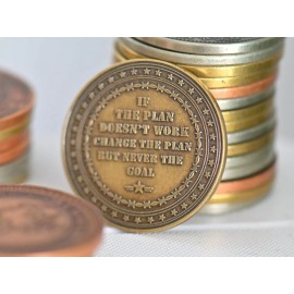 Improvise Adapt Overcome Coin | EDC Military Challenge Coin | Marine Corps - Antique Bronze Finish