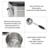 Airtight Coffee Canister 1.2L 304 Stainless Steel Coffee Bean Storage