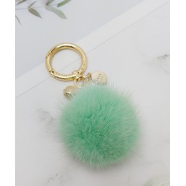 Maia Mya Mink Fur Keyring & Charm Decoration - Mint A