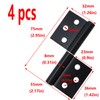 Antrader 3 Inch Lift Off Hinge Flag Hinges,Black Offset Door