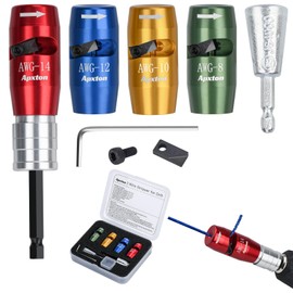Apxton Wire Stripper for Drill, US Standard Electric Wire Stripper Tool for Drill, Drill Wire Stripper for 8/10/12/14 AWG, Wire Stripping and Twisting Tool Set