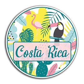 2 x 10cm Costa Rica Leaves Vinyl Stickers - Travel Sticker Laptop Luggage #23402 (10cm Wide)